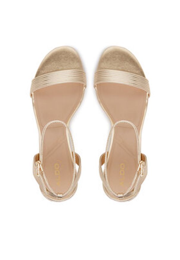 Aldo Sandały Emelda 13813762 Złoty. Kolor: złoty. Materiał: skóra