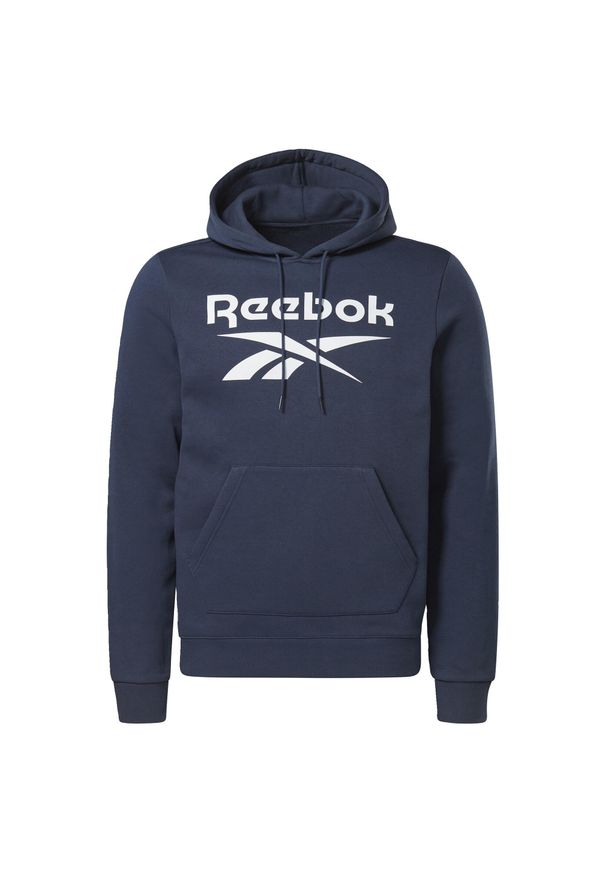 Bluza z kapturem Reebok Identity Fleece, Mężczyźni. Typ kołnierza: kaptur. Kolor: niebieski. Materiał: materiał, bawełna