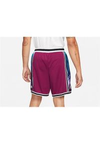 Spodnie koszykarskie męskie Nike Dri-fit. Kolor: fioletowy. Materiał: materiał, syntetyk. Technologia: Dri-Fit (Nike). Długość: krótkie. Sport: koszykówka