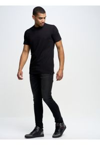 Big-Star - Koszulka męska z bawełny supima Supiclassic 906. Kolor: czarny. Materiał: bawełna. Długość: długie. Styl: klasyczny #8