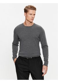 Calvin Klein Sweter Superior K10K109474 Szary Regular Fit. Kolor: szary. Materiał: wełna