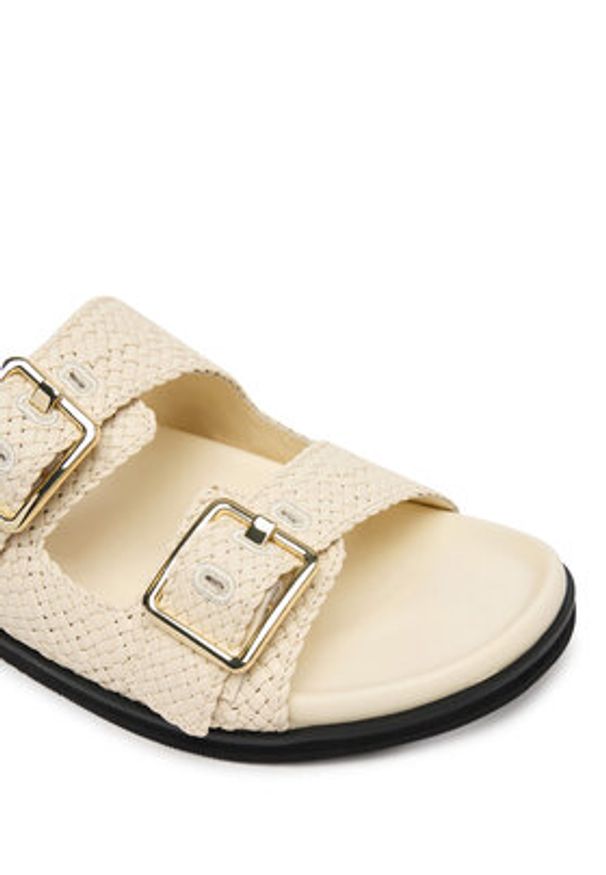 BOSS Klapki Freyah 50563359 Biały. Kolor: biały. Materiał: materiał