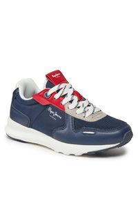 Pepe Jeans Sneakersy York Smart Boy PBS30534 Granatowy. Kolor: niebieski. Materiał: skóra #1