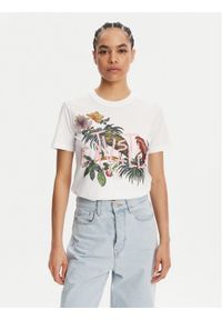 Just Cavalli T-Shirt 78PAHA01 Biały Regular Fit. Kolor: biały. Materiał: bawełna