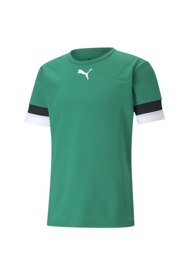 Puma - Koszulka piłkarska męska PUMA teamRISE Jersey. Kolor: zielony, wielokolorowy, czarny. Materiał: jersey. Sport: piłka nożna