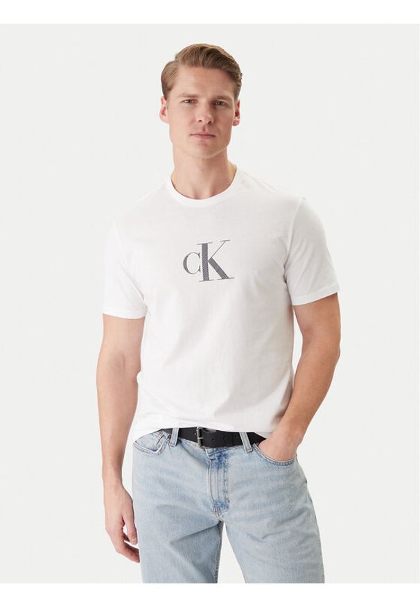 Calvin Klein T-Shirt LV04RF853G Biały Regular Fit. Kolor: biały. Materiał: bawełna