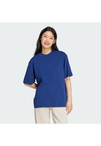 Adidas - Koszulka Essentials Contemporary Logo Boyfriend. Kolor: niebieski. Sport: fitness