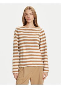 Marc O'Polo Bluzka 508 3014 52145 Beżowy Relaxed Fit. Typ kołnierza: polo. Kolor: beżowy. Materiał: bawełna #1