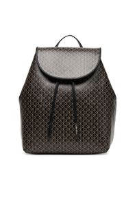 Calvin Klein Plecak Emblem Aop Flap Backpack LV04F3271G Czarny. Kolor: czarny. Materiał: skóra