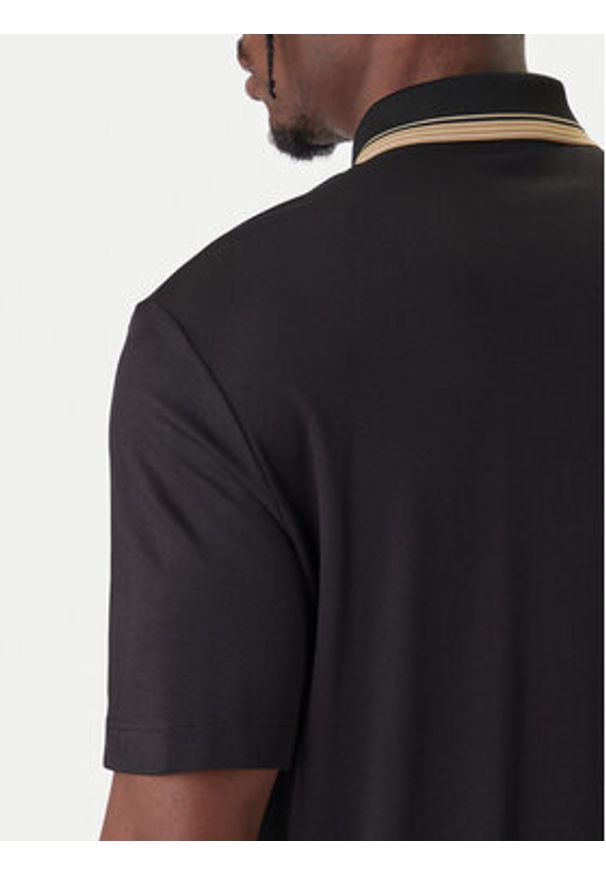 EA7 Emporio Armani Polo 7M001333 AF13739 UC001 Czarny Regular Fit. Typ kołnierza: polo. Kolor: czarny. Materiał: wiskoza