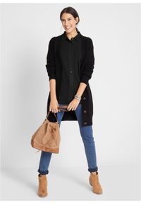 bonprix - Bluzka z dżerseju, długa. Kolor: czarny. Materiał: jersey. Długość: długie #2