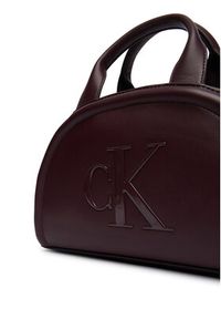 Calvin Klein Torebka Bold Ck Dome Crossbody LV04F3895G Bordowy. Kolor: czerwony. Materiał: skórzane #5