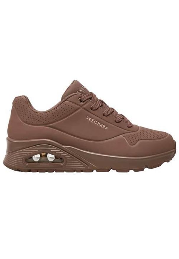skechers - Buty do chodzenia damskie Skechers Uno Stand On Air. Kolor: wielokolorowy, beżowy. Materiał: materiał, syntetyk. Szerokość cholewki: normalna. Sport: turystyka piesza