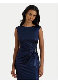 Lauren Ralph Lauren - LAUREN RALPH LAUREN Sukienka wieczorowa 253P04060002 Granatowy Slim Fit. Kolor: niebieski. Materiał: syntetyk. Styl: wizytowy #5