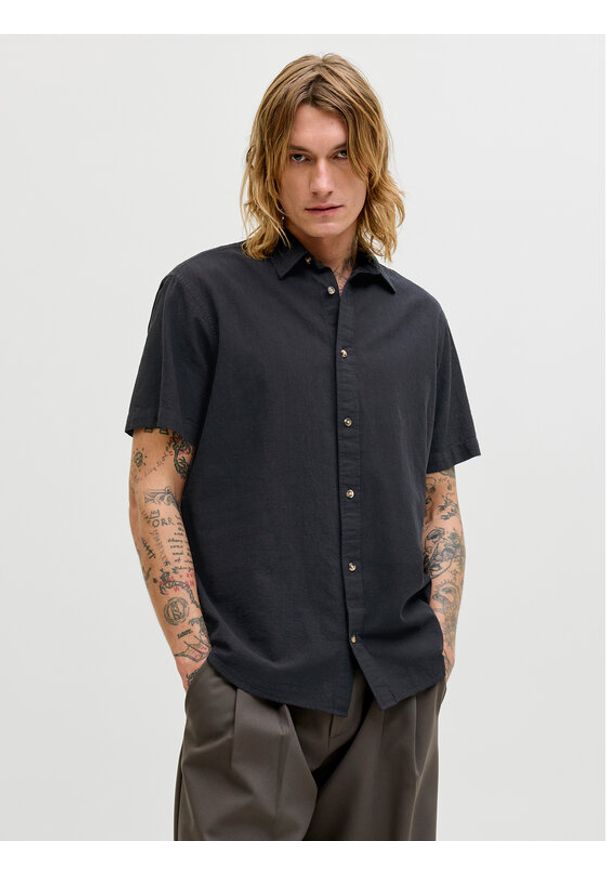 Jack & Jones Koszula Summer 12289160 Czarny Regular Fit. Kolor: czarny. Materiał: bawełna
