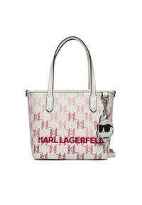 Karl Lagerfeld - KARL LAGERFELD Torebka 245W3065 Biały. Kolor: biały. Materiał: skórzane