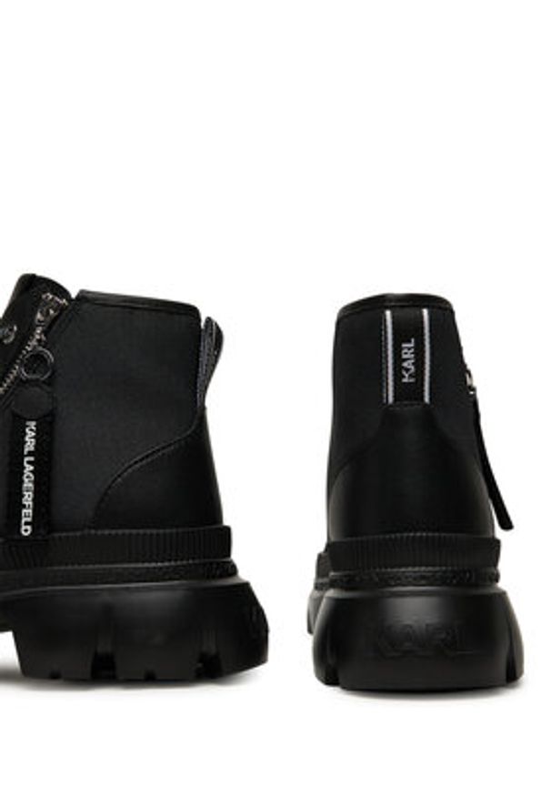 Karl Lagerfeld - KARL LAGERFELD Trapery KL43543 Czarny. Kolor: czarny. Materiał: skóra