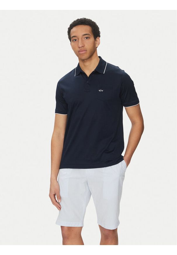 PAUL & SHARK - Paul&Shark Polo 25411209 Granatowy Regular Fit. Typ kołnierza: polo. Kolor: niebieski. Materiał: bawełna