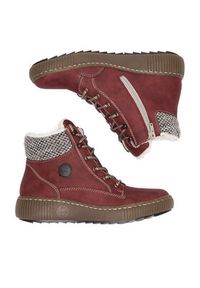 Rieker Botki Z6620-33 Czerwony. Kolor: czerwony. Materiał: skóra #5