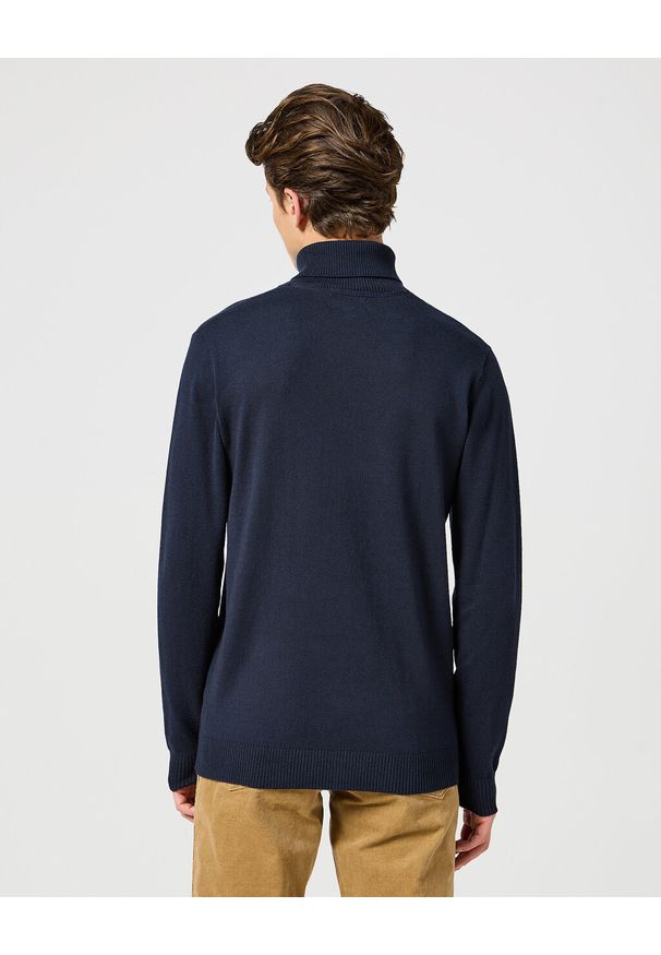 Wrangler - WRANGLER MĘSKA BLUZA TURTLENECK DARK NAVY 112357296 W8D8008616