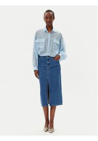 Rinascimento Koszula CFC0123656003 Błękitny Relaxed Fit. Kolor: niebieski. Materiał: syntetyk #3