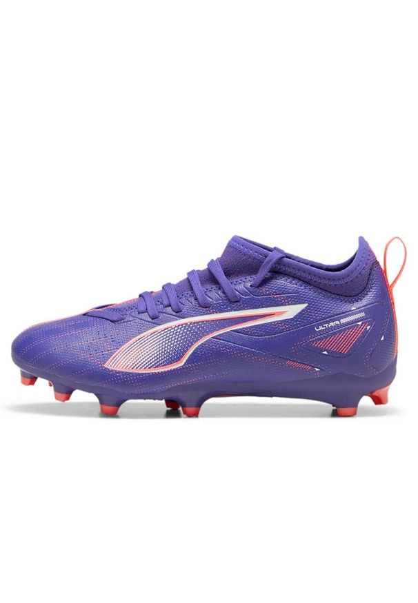Buty Piłkarskie Puma Ultra 5 Match Fg/Ag Jr Dzieci. Kolor: pomarańczowy, niebieski, wielokolorowy. Sport: piłka nożna