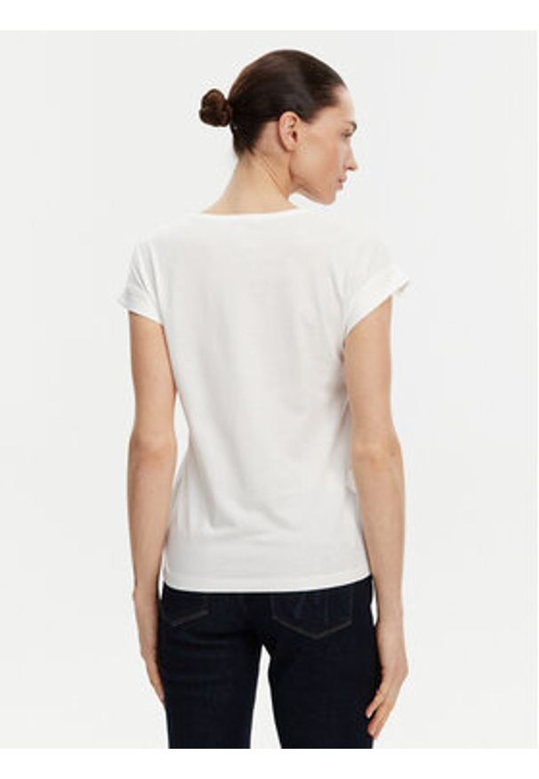 Morgan T-Shirt 251-DVALA Biały Regular Fit. Kolor: biały. Materiał: bawełna