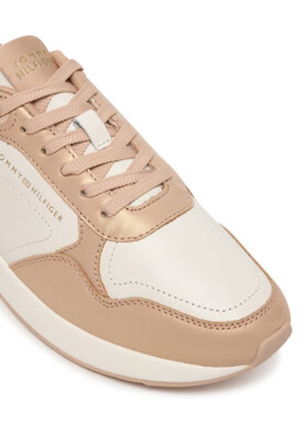 TOMMY HILFIGER - Tommy Hilfiger Sneakersy Th Chic Eva Runner FW0FW09355 Różowy. Kolor: różowy. Materiał: skóra