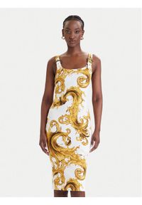 Versace Jeans Couture Sukienka codzienna 80HAO943 JS550 Biały Slim Fit. Okazja: na co dzień. Kolor: biały. Materiał: bawełna. Typ sukienki: proste. Styl: casual #1