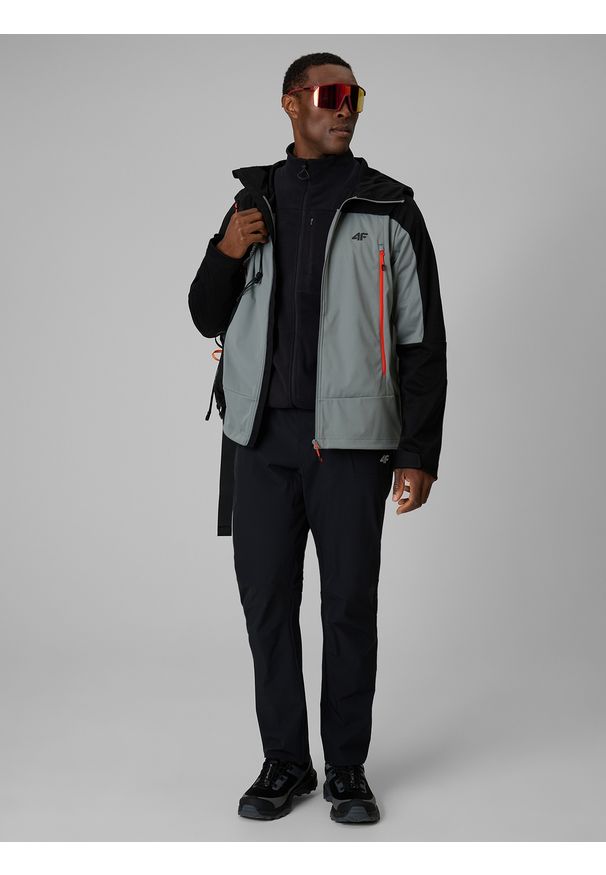 4f - 4F Spodnie trekkingowe szybkoschnące męskie - czarne 3XL. Kolor: czarny. Materiał: tkanina, materiał. Długość: długie. Sport: turystyka piesza