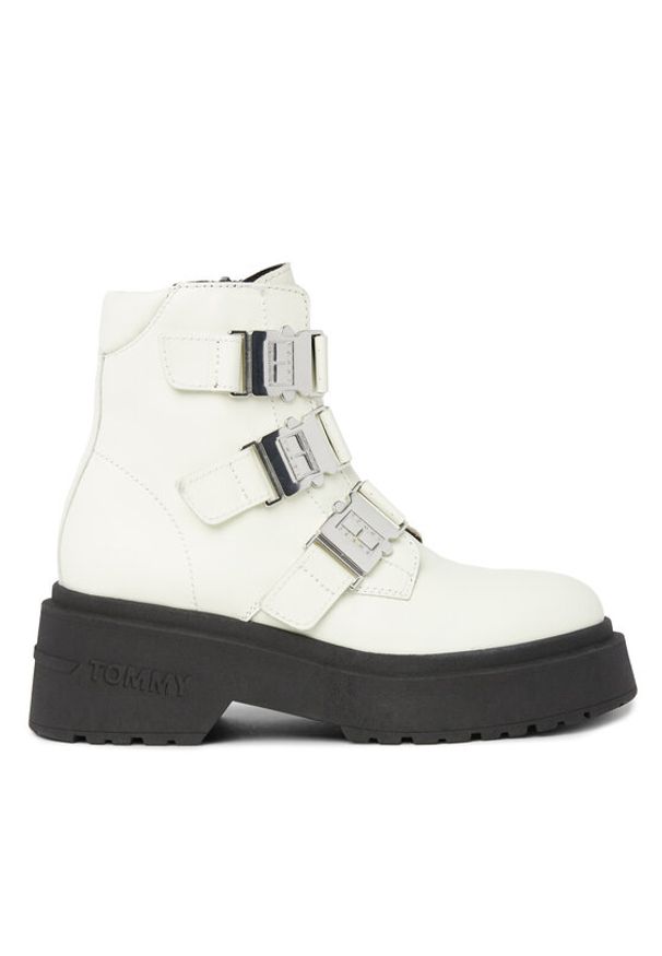 Tommy Jeans Botki Tjw Chunky Boot Hardware EN0EN02443 Écru. Materiał: skóra