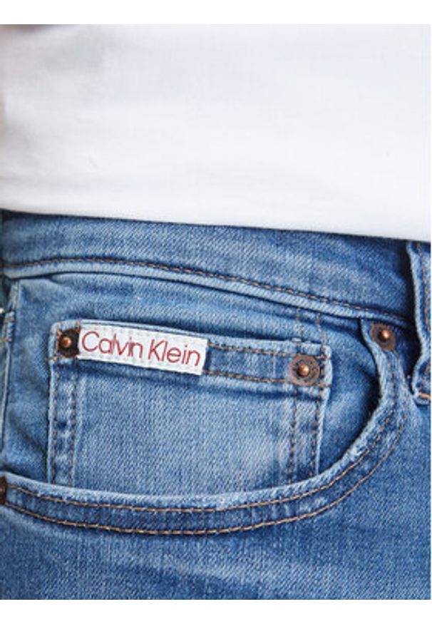 Calvin Klein Jeans Jeansy LV04RB719G Niebieski Skinny Fit. Kolor: niebieski