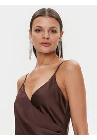 Imperial Sukienka koktajlowa AB5MGBA Brązowy Regular Fit. Kolor: brązowy. Materiał: syntetyk. Styl: wizytowy #5