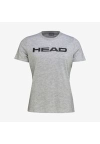 Head - T-shirt damski Club Lucy. Kolor: szary. Materiał: poliester, materiał, jersey, bawełna