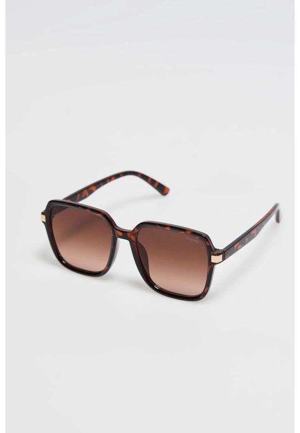 MOODO - Okulary przeciwsłoneczne ciemnobrązowe. Kolor: brązowy