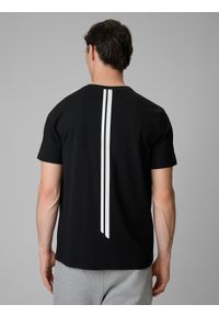 4f - 4F T-shirt regular z nadrukiem męski - czarny L. Okazja: na co dzień. Kolor: czarny. Materiał: materiał, bawełna, dzianina. Wzór: nadruk. Styl: casual #2