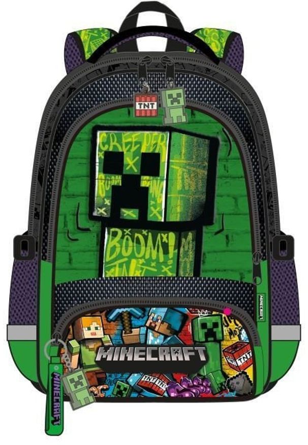 KIDS - Plecak Do Szkoły Na Wycieczkę Dla Dziecka Dziecięcy Szkolny / Minecraft 3d / Mc00050