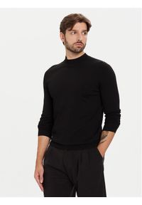 Hugo - HUGO Sweter San Marc 50546856 Czarny Slim Fit. Kolor: czarny. Materiał: wiskoza