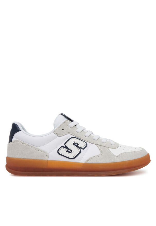 skechers - Skechers Sneakersy New Wave Cup-Calven 210961/OFWT Biały. Kolor: biały. Materiał: skóra