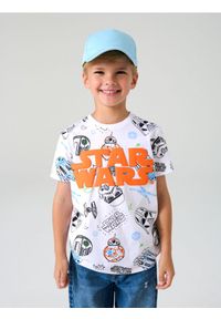 Sinsay - Koszulka z nadrukiem Star Wars - biały. Kolor: biały. Wzór: motyw z bajki, nadruk