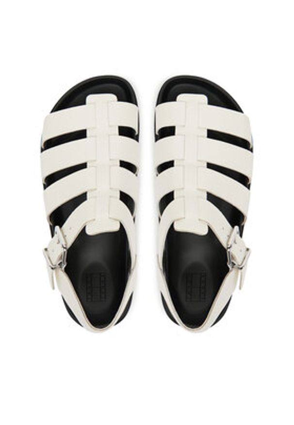 Tommy Jeans Sandały Tjw Fisherman Patent Sandal EN0EN02874 Biały. Kolor: biały. Materiał: skóra