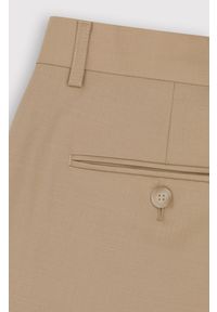 Pako Lorente - PAKO LORENTE – Beżowe garniturowe spodnie męskie z wełną. Kolor: beżowy. Materiał: wełna. Styl: elegancki #4