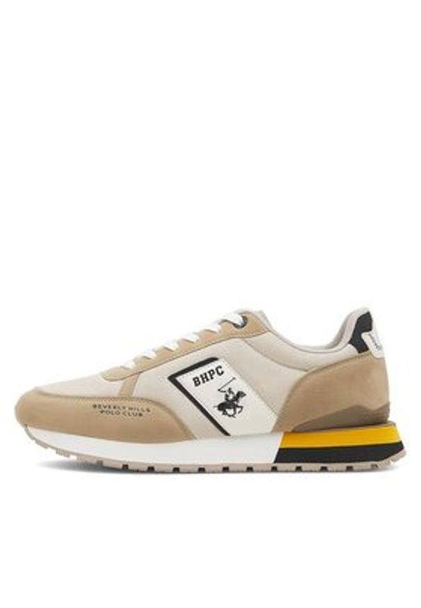 Beverly Hills Polo Club Sneakersy NICK-01 Beżowy. Kolor: beżowy. Materiał: materiał