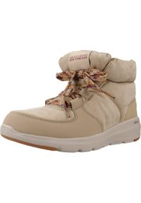 skechers - Buty do chodzenia damskie Skechers Glacial Ultra-trend. Zapięcie: sznurówki. Kolor: brązowy. Materiał: syntetyk, materiał, tkanina. Szerokość cholewki: normalna. Model: Skechers Sport. Sport: turystyka piesza