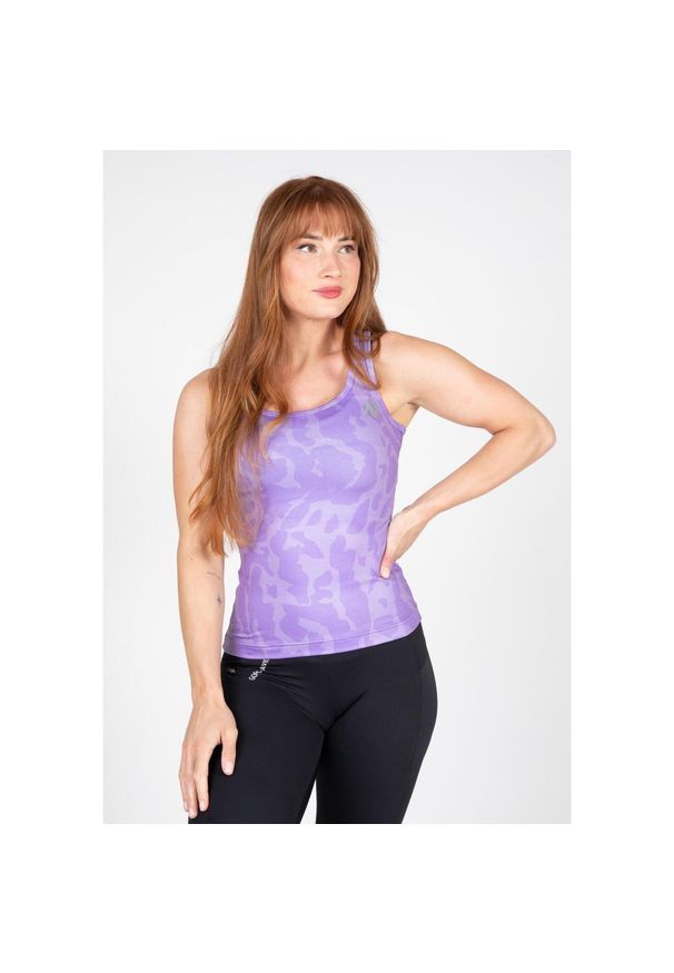 GORILLA WEAR - Indianapolis Top bez rękawów ilac. Kolor: fioletowy. Długość rękawa: bez rękawów. Sport: fitness