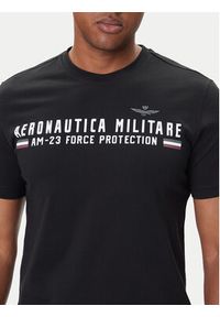 Aeronautica Militare T-Shirt 252TS1942UJ00538 Czarny Regular Fit. Kolor: czarny. Materiał: bawełna #5