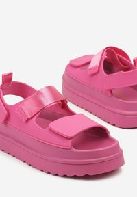 Born2be - Fuksjowe Sandały w Stylu Chunky na Grubej Podeszwie Zapinane na Rzep Militiela. Zapięcie: rzepy. Kolor: różowy. Styl: klasyczny, elegancki #6