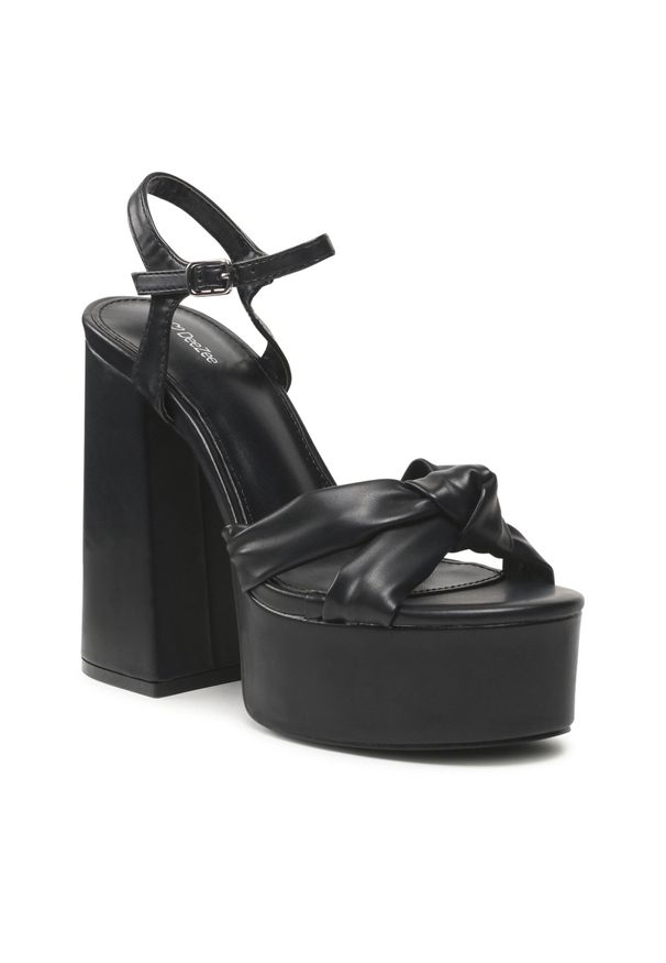 Sandały DeeZee F8914-8 Black. Kolor: czarny. Materiał: skóra