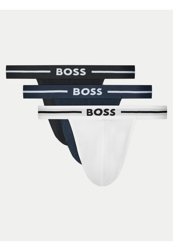 BOSS Komplet 3 par slipów Jock Strap 50532454 Kolorowy. Materiał: bawełna. Wzór: kolorowy