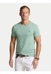 Polo Ralph Lauren T-Shirt 710671438375 Zielony Custom Slim Fit. Typ kołnierza: polo. Kolor: zielony. Materiał: bawełna